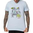 Camiseta Masculina Okdok Artistic Classic Skull Limonada AZUL-1250204- -1-